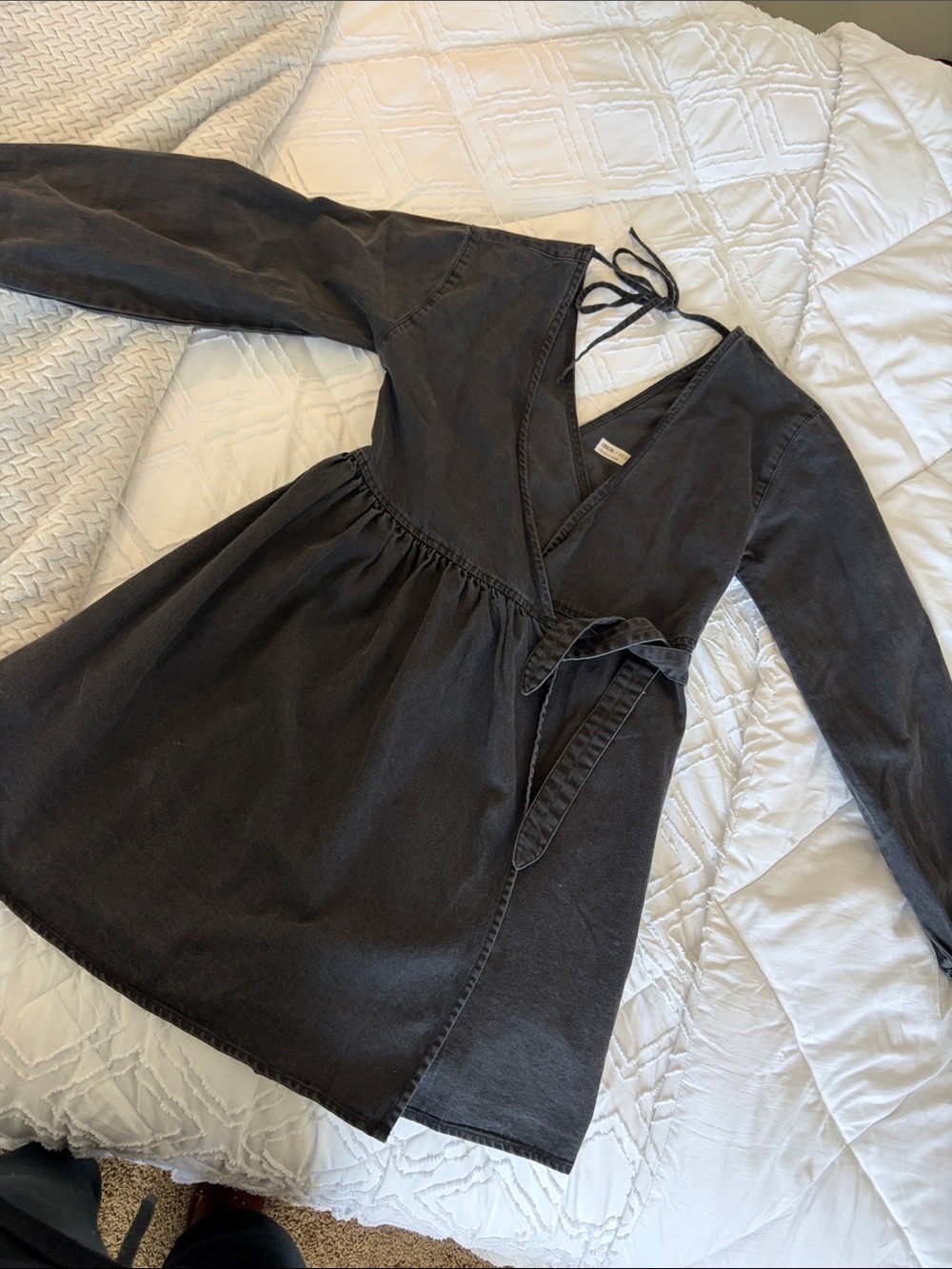 ASOS Black Wrap Mini Dress